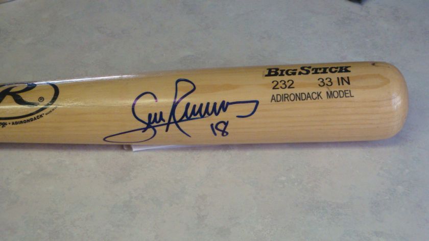 SEAN RODRIGUEZ Tampa Bay Rays signed RAWLINGS BIG STICK F/S BAT Angels 