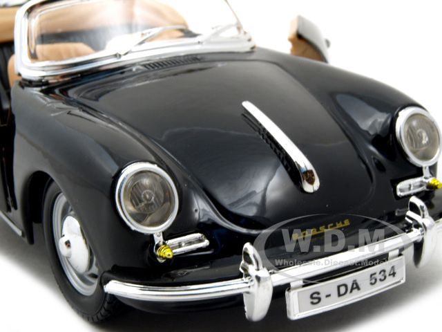 1961 PORSCHE 356 B CABRIOLET BLACK 124 DIECAST MODEL  