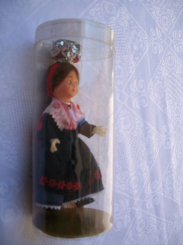 ETHNIC DOLL by SCHWARTZWALD GERMANY DOLLS.PLASTIC BOX  