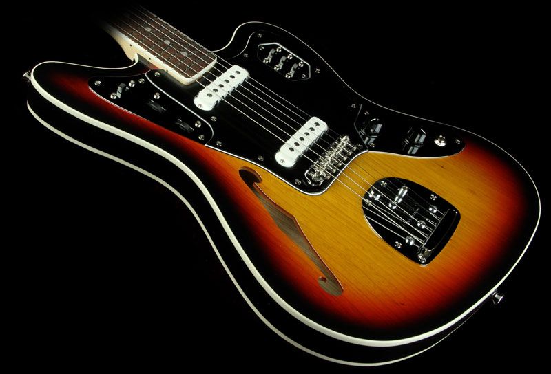 Fender Special Edition Thinline Jaguar Electric Guitar 3 Tone Sunburst 