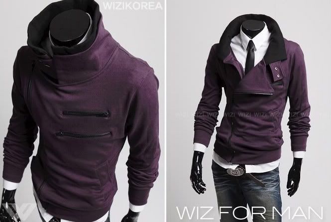 New Mens Slim Sexy Zip Designed Hoody Jacket M L XL XXL  