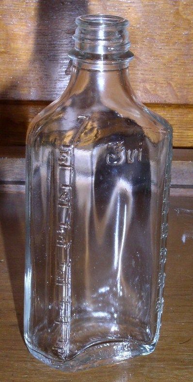 Owens Illinois DURAGLAS Clear 6 Ounce Medicine Bottle  