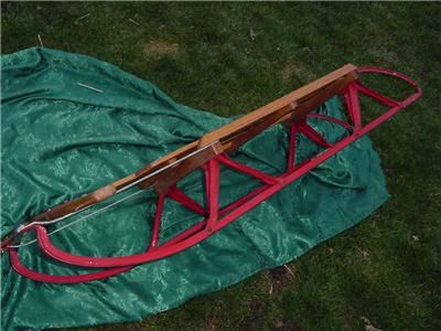 FLEXIBLE FLYER WOOD DEEP SNOW SLED # 55 VINTAGE RARE 8 HIGH SIDES 