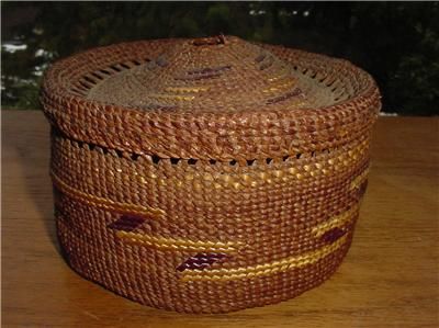 OLD ALASKA TSIMSHIAN INDIAN BASKET  