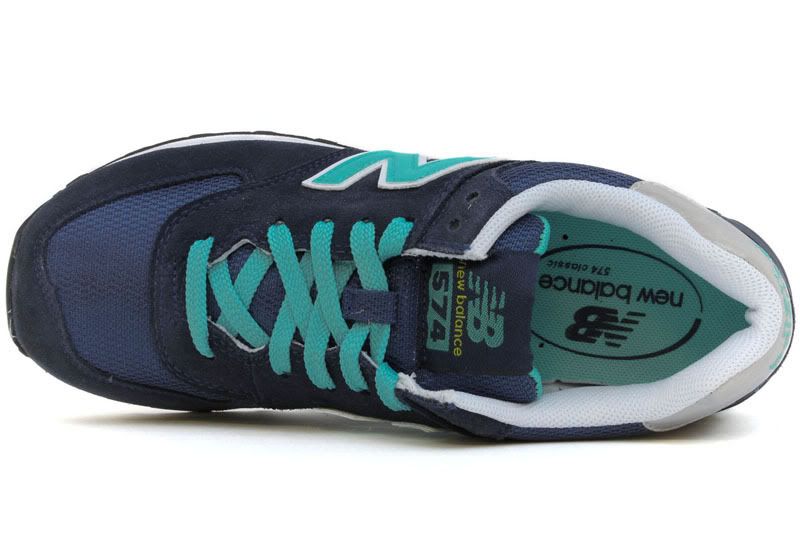 New Balance 574 Series WL574NGE New Women Navy Teal Classic Casual 