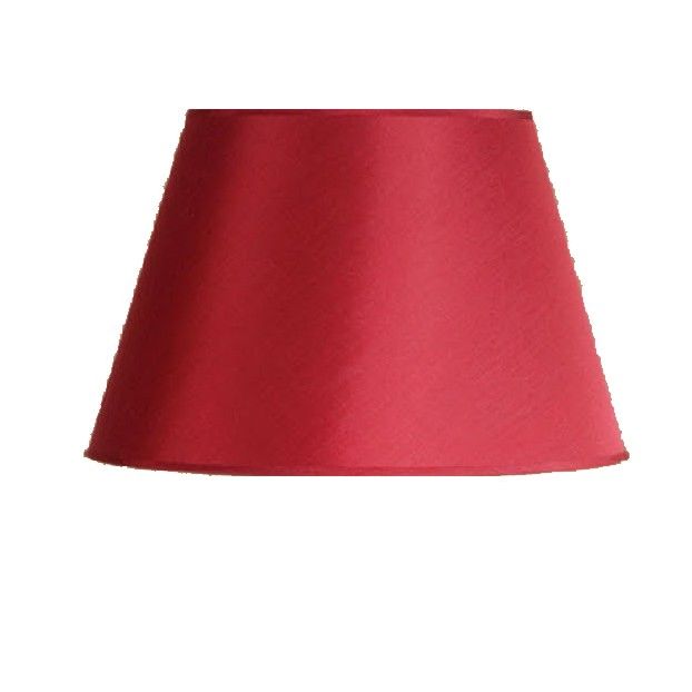   in. Wide Barrel Shaped Lamp Shade, Red, Raw Silk Fabric, Laura Ashley