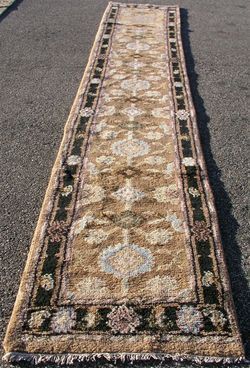   WOOL OUSHAK AGRA PERSIAN ORIENTAL RUG STAIRS RUNNER 26 X 143  