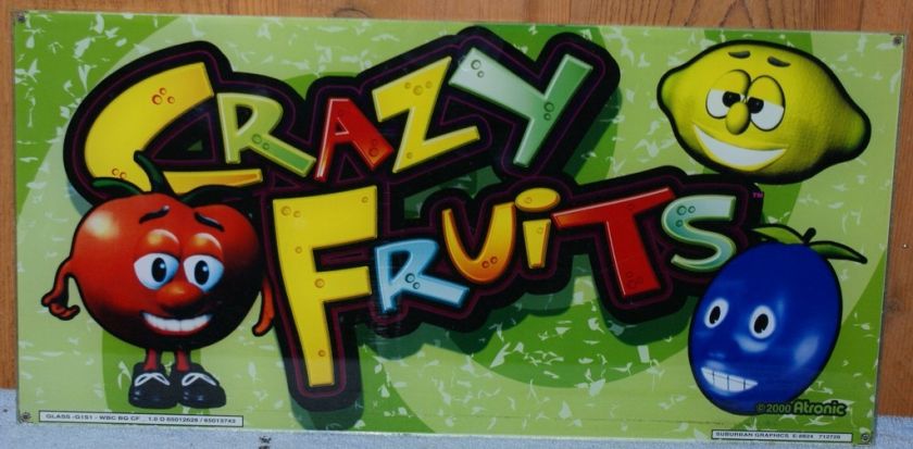 ATRONICS SLOT MACHINE GLASS CRAZY FRUIT  