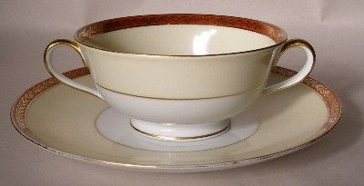 NORITAKE china KAWANA 3880 Cream Soup & Saucer Set  