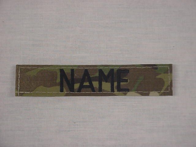 MULTICAM NAME TAPES WITH VELCRO, 5 INCH LENGTH  