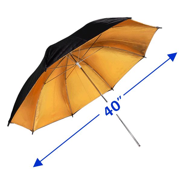 Studio Quality Black Gold Premium Umbrella Reflector