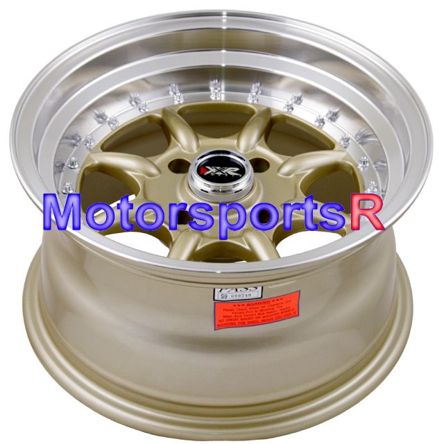 15 15x8 XXR 002 Gold Rims Deep Dish 98 240sx S14 4 Lugs  