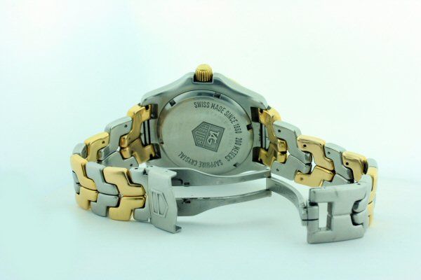 AUTH TAG HEUER MENS LINK TWO TONE 18K GOLD / STAINLESS STEEL WT1150 