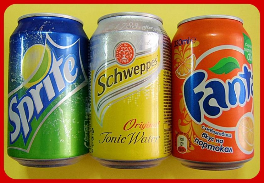    SET 3 COCA COLA CANS SPRITE,SCHWEPPES,FANTA BRAND NEW 330ml  