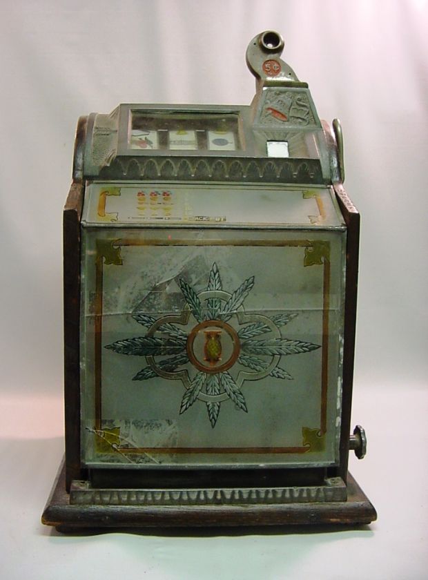  NOVELTY CO. Antique Slot Machine Bell Fruit Gum Chicago 5 Cent  
