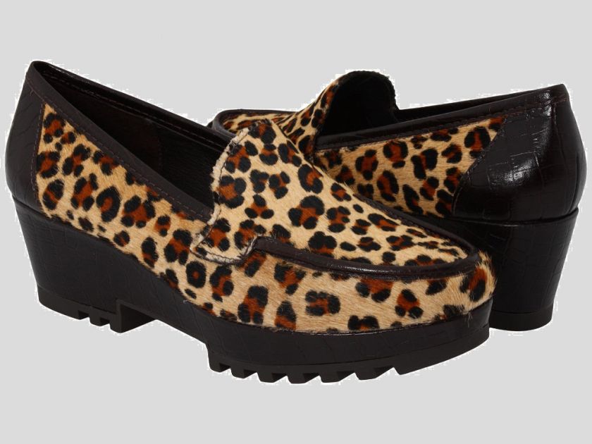 Donald J Pliner Leopard Print Hair Platform Shoes  