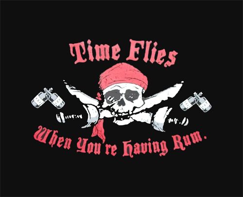 Time Flies when your having Rum Funny T shirt  