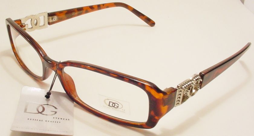 Designer DG 5 Clear Lens Glasses Optical Quality Frames Logo on 