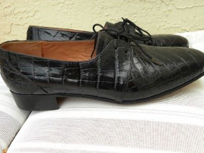 FRATELLI 100% GENUINE ALLIGATOR LACE UP SHOES NEW $1250  