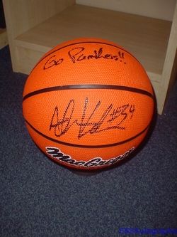 ADAM KOCH SIGNED BASKETBALL NORTHERN IOWA PANTHERS UNI  