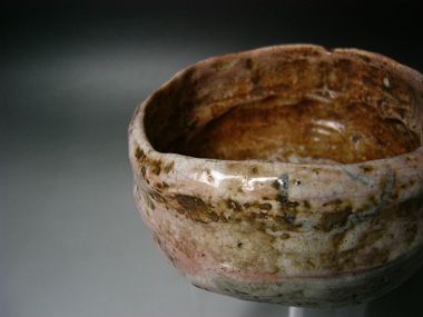 Japan Tea bowl Old AKA RAKU TSUBOTSUBO CHAWAN Edo era  