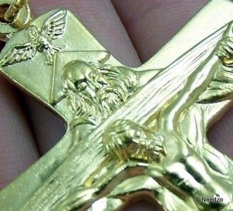 Gold Plated God Father Cross Crucifix Jesus Basilica  