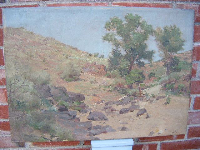   Charles A Fries California Impressionim Landscape OIL PAINTING  