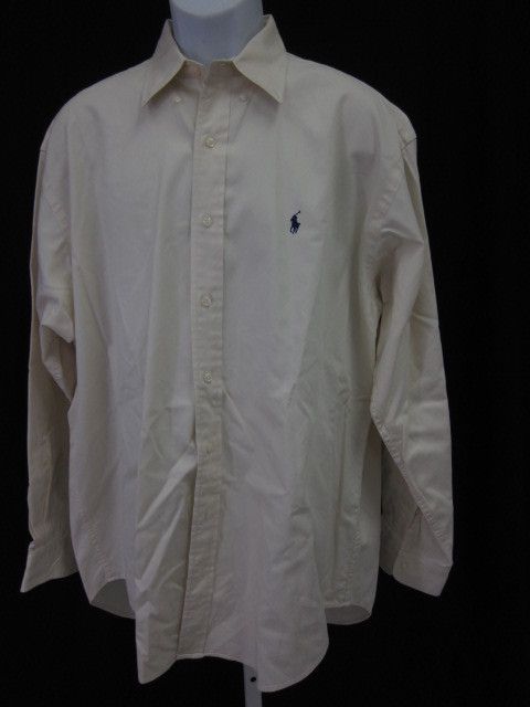 RALPH LAUREN Mens Beige Blaire Button Down Shirt Sz L  