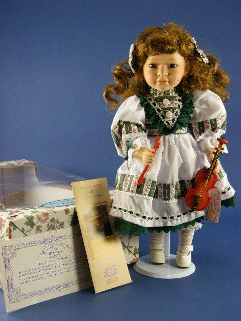 Gustave Wolff Wimbledon Fawn 16 Porcelain Doll Violin  