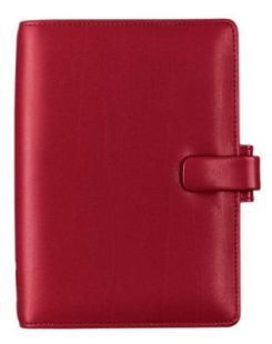 Filofax Metropol Personal Agenda desk office accessory Cherry Red NWT 