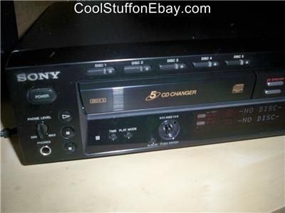 SONY RCD W500C 5 DISC CD CHANGER CD RECORDER PLAYER  