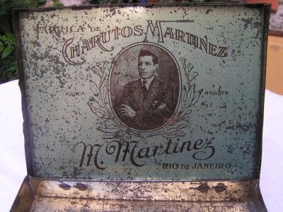   antique box of 25 cigars M. Martinez, made in Brazil, circa 1910/20