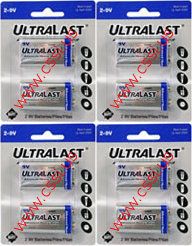 9V 9 Volt Ultralast Batteries 8 Pack New & Fresh EIGHT  