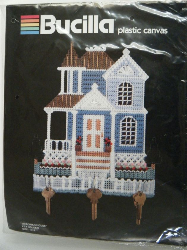   Needlepoint Plastic Canvas Kit VICTORIAN HOUSE 10 x 11 Key Holder