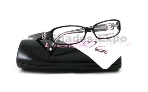 NEW BEBE EYEGLASSES BB 5001 BLACK JET ACADEMIC AUTH  