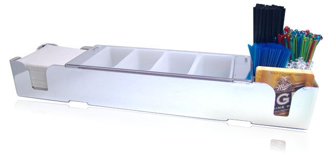 Chrome Bar Center, Condiment Caddy, Bar Accessories  