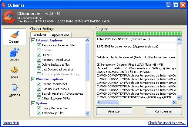 CCleaner as well includes a registry scan utility which can be used to 