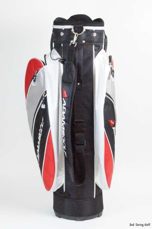 Adams Idea Golf Cart Bag 8.5 7 Dividers Black Red White Broken Zipper 