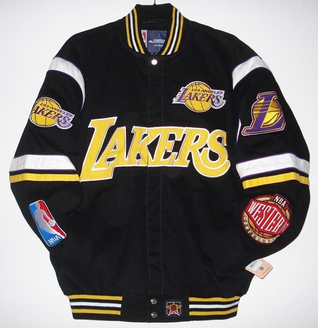 TALLA L NUEVA CHAQUETA AUTÉNTICA DE TELA CRUZADA DE ALGODÓN DE NBA 