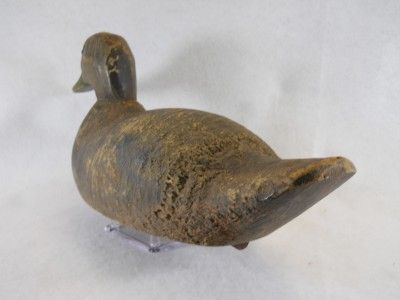 Black Duck Decoy by Animal Trap of Mississippi Solid with Long Stamp 