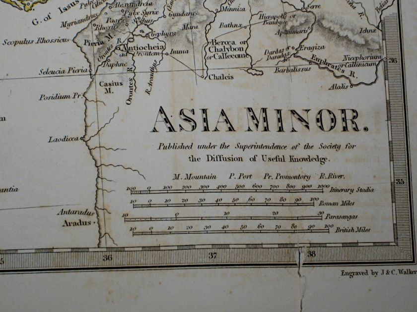 1830 SDUK Map of Asia Minor   in Classical Times  