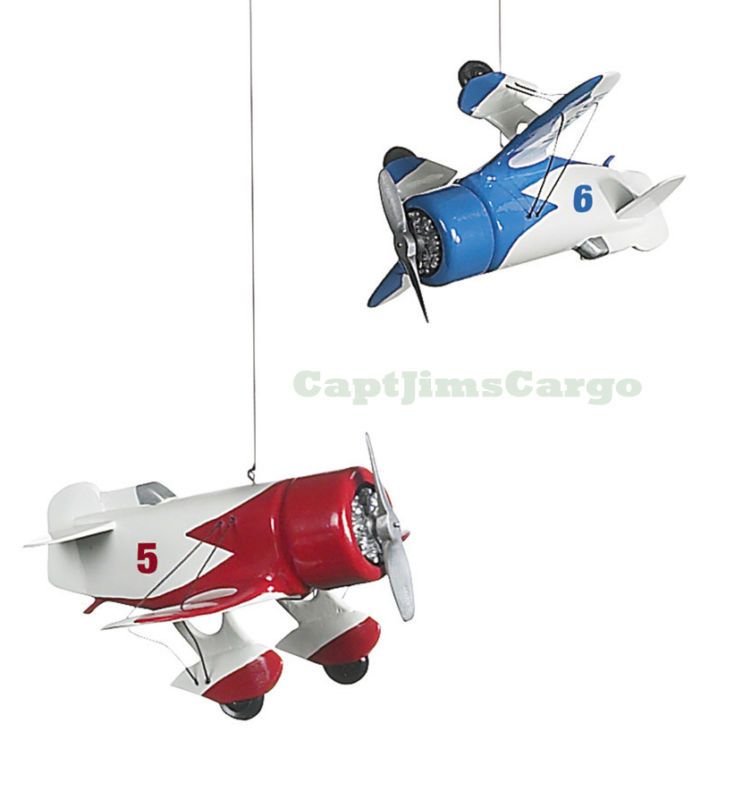 GEE BEE RACER HANGING AIRPLANE KIDS BABY CRIB MOBILE  