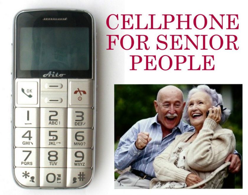 AITO 50+ SENIOR PEOPLE CELLPHONE QUADBAND BIG SOS BUTTON   XMAS GIFT 