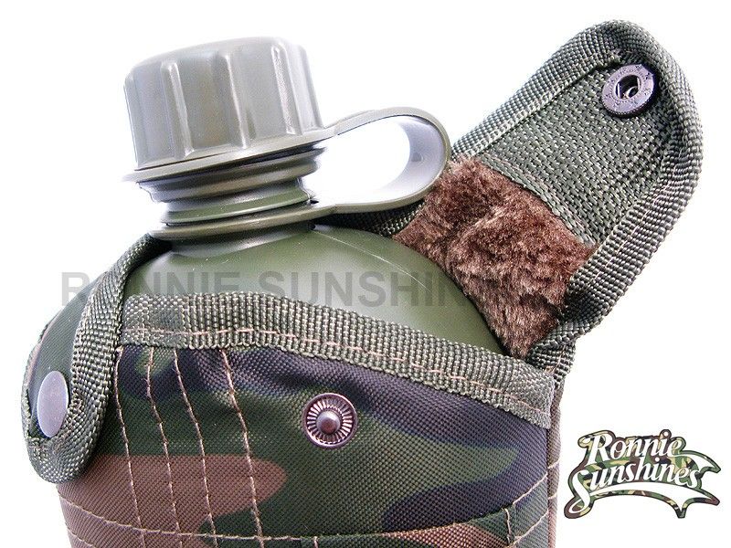 ARMY CANTEEN WATER BOTTLE WITH CAMO BELT HOLDER  