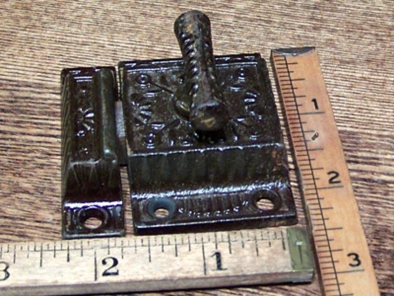 Old Antique Cabinet Catch Cupboard Latch NOS T knob  