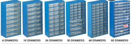 WISE Modular parts storage cabinet divided 8 drawer  