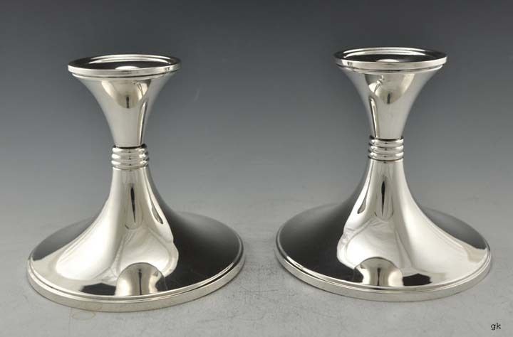 Pair of 2 Elegant Sterling Candlesticks International  