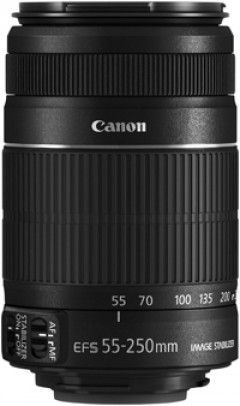 NEW Canon 55 250 IS II f/4 5.6 EF S + UV Filter & Cap Keeper 