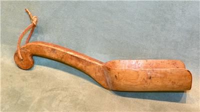   Primitive Hand Carved WOOD HEARTH SPOON Scoop BEAUTY  