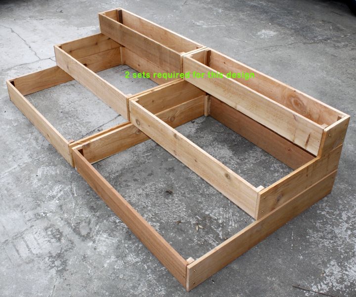 Cedar Raised 3 Tiered Planter Bed Garden  